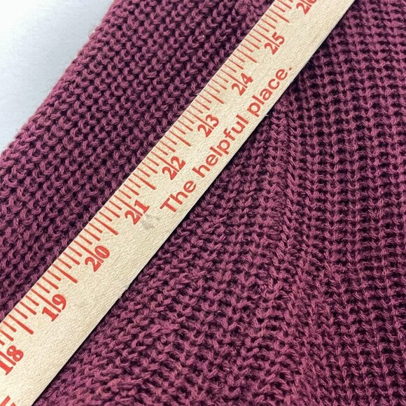 Torrid Sweater Tunic Women's 0 Red V-Neck Lace-Up Back Ribbed Grandma Barn - Picture 8 of 13